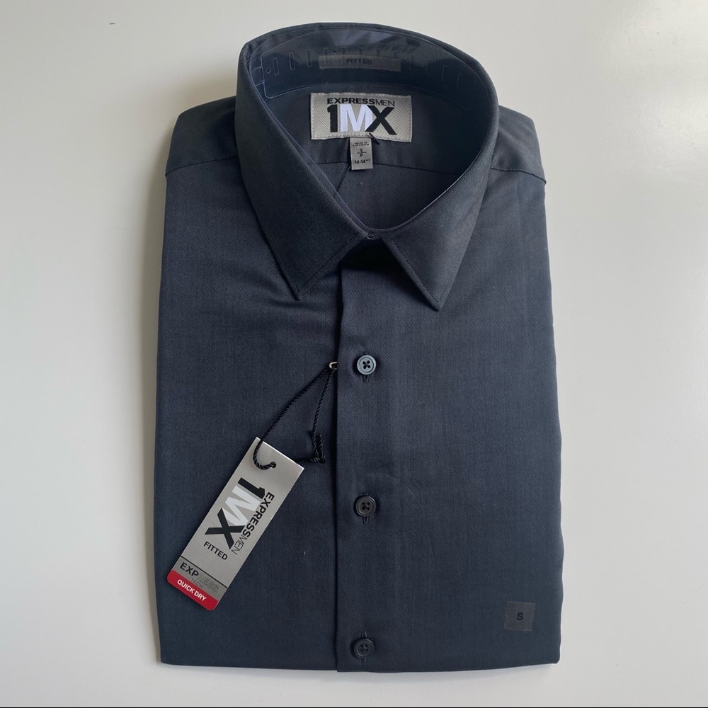 Men’s Express 1MX Fitted Dress Shirt NWT Size S